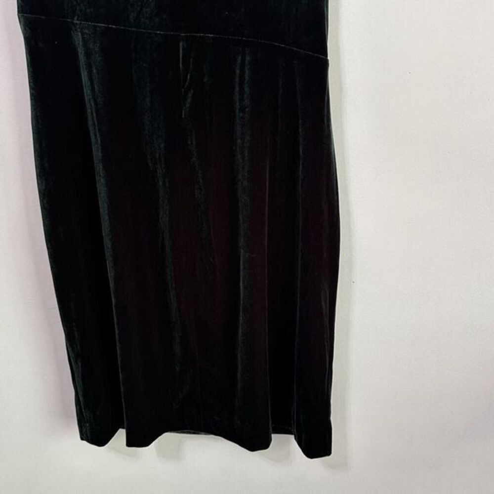 Lauren Ralph Lauren Sheath Dress 16 Plus Emerald Green Stretch Velvet Party NEW - Picture 7 of 10